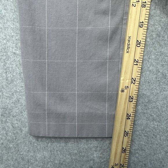 A New Day Pants WMNS 10 High Rise Gray White Windowpane Side Zip Elastic Waist - Picture 10 of 10